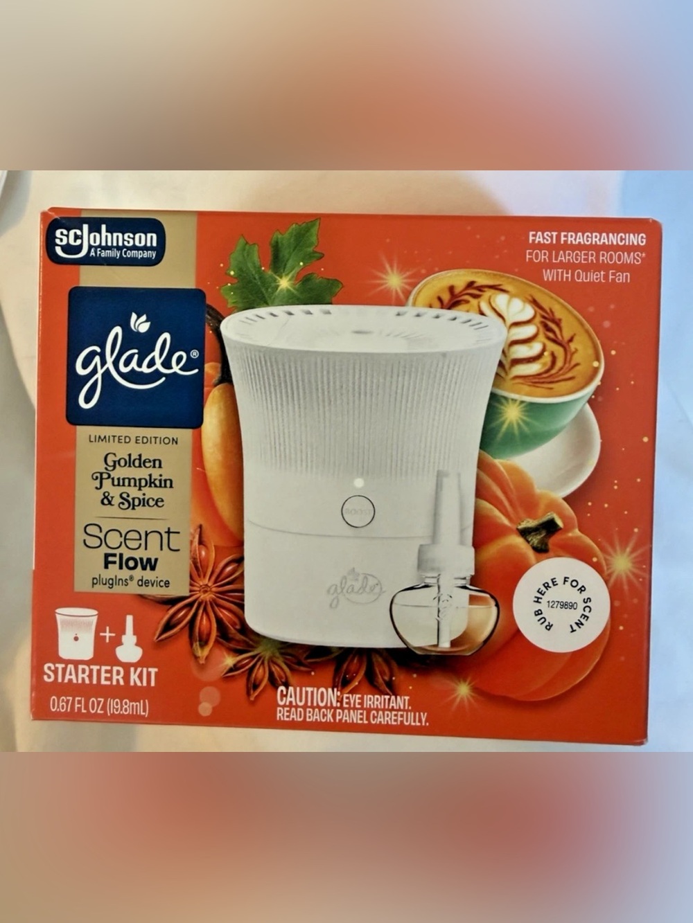 Glade Golden Pumpkin & Spice Scent Flow Starter Kit - Orange, White, Green